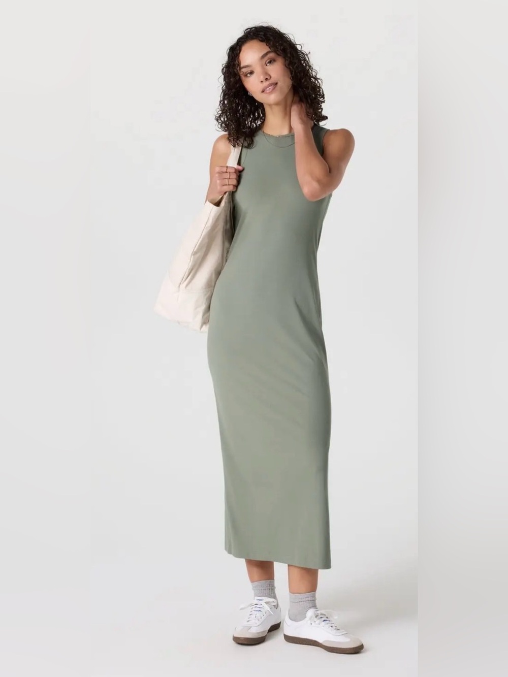 Vuori Sleeveless Maxi Dress in Sage